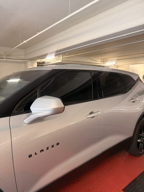 Boss Babe Mobile Tinting work — tinted silver Chevrolet Blazer
